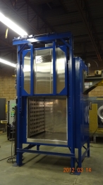 High temperature oven with guillotine door